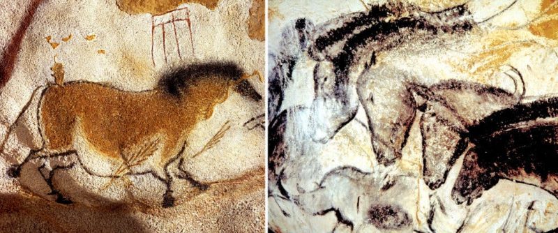 Ancient cave paintings depict real horses.