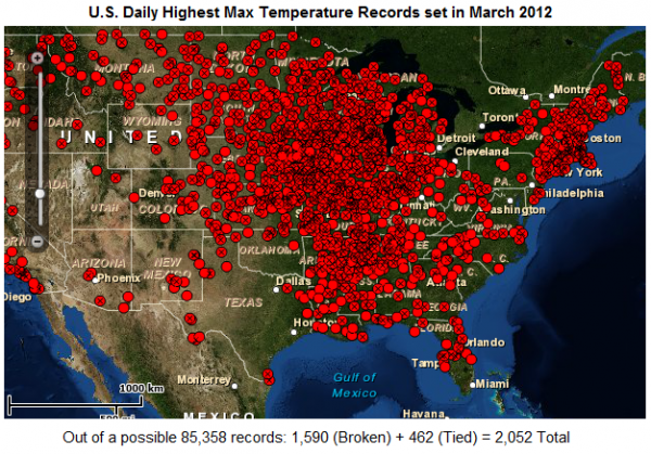 Record breaking warmth.