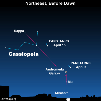 Comet PANSTARRS in April morning sky