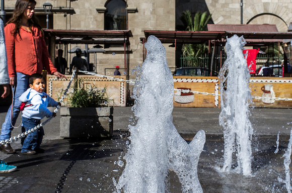 Fountains in the Chilean city of La Serena