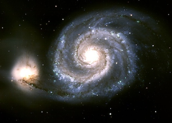 whirlpool galaxy in stars