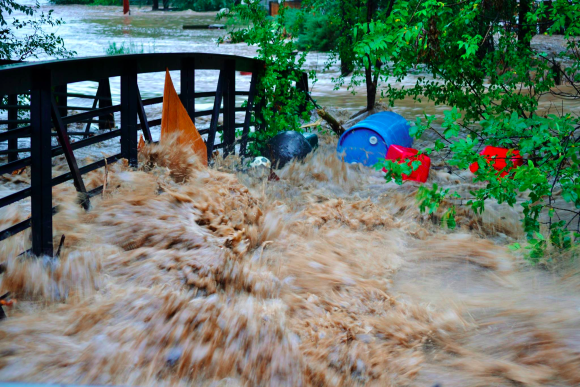 Colorado flooding by Nina Embervine in Lyons, Colorado.