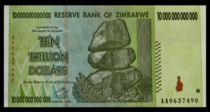 The Ig Nobel award included a cash prize of ten trillion dollars, in Zimbabwean currency. Don't bother looking up the exchange rate. Zimbabwean notes are no longer in use. Image via Improbable Research Inc.