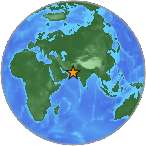 Pakistan earthquake September 24, 2013 via USGS