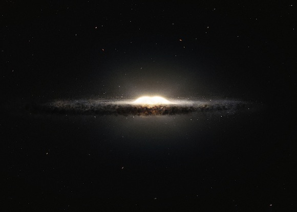 Artist's impression of the central bulge of the Milky Way