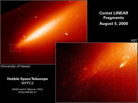 Will Comet ISON break into fragments, as Comet LINEAR did in the year 2000? Read more about LINEAR's disintegration here.