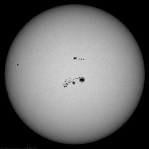 Monster sunspot AR1944, via NOAA NWS Space Weather Prediction Center.