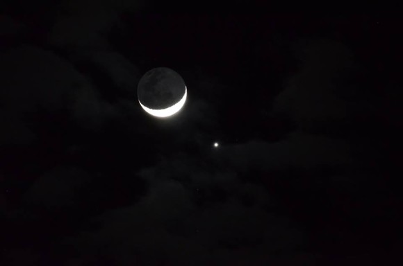 The moon and Venus on February 26 as seen by Phillip Van Rooyen in South Africa.