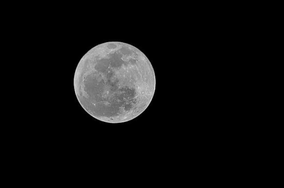 Mike Rininger: Tonight's moon at about 10:45pm in the Michigan sky.