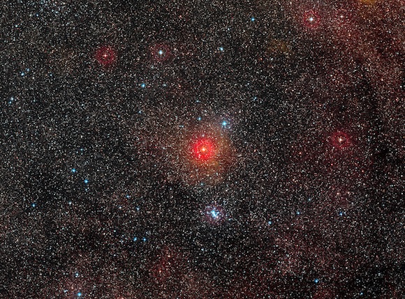 View full size.The field around yellow hypergiant star HR 5171