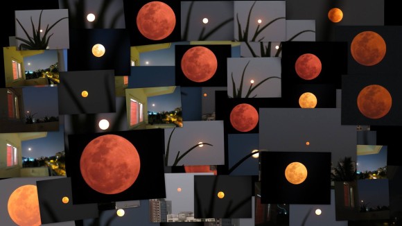 Kausor Khan: A collage of blood moon rising... 