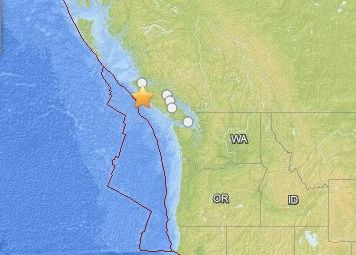 Earthquake off vancouver island