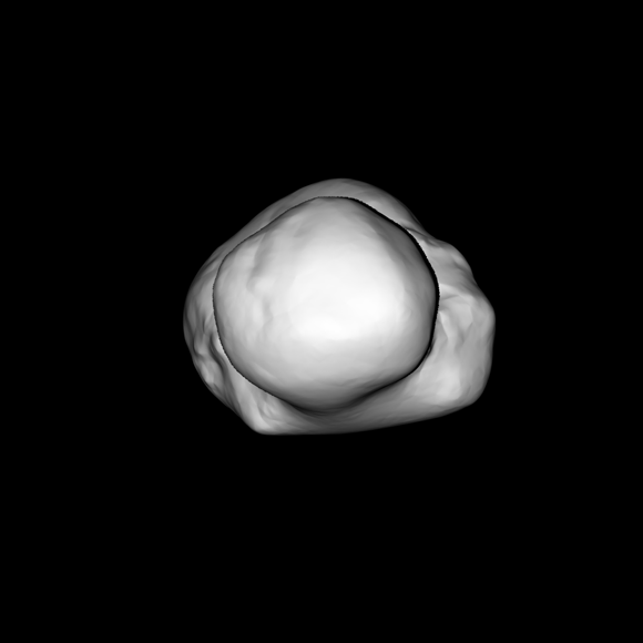 A computer-generated shape model animation of the comet's nucleusRead more about this image.