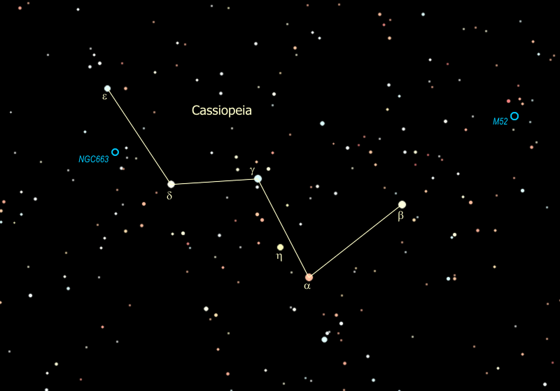 Close Up On Cassiopeia The Queen Constellations Earthsky 5500