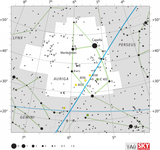 Star chart for Auriga.