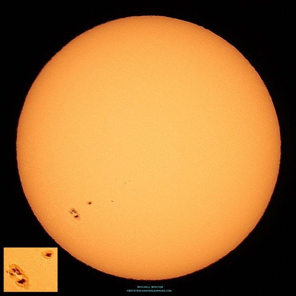 EarthSky Facebook friend Mitchell Spector captured this image of the sunspot formerly known as AR2192 - now known as AR 2209 - on November 16, 2014, the same day it emitted an M class flare.