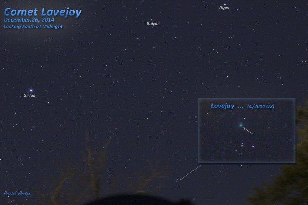 View larger. | Patrick Prokop in Savannah, Georgia captured this image of Comet Lovejoy on December 26.