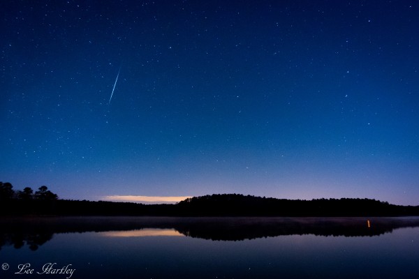 Lee Hartley caught this Geminid meteor on the night of the shower's 2014 peak.
