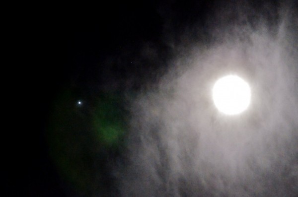 Tere Vazquez Ctn caught the moon and Jupiter from Queretaro, Mexico. If you view larger, you can see a couple of Jupiter's moons here, too.
