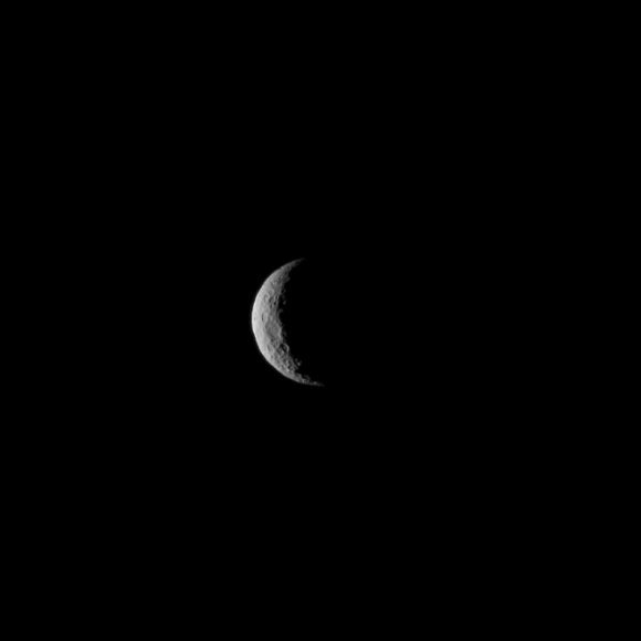 Ceres is seen from NASA's Dawn spacecraft on March 1, just a few days before the mission achieved orbit around the previously unexplored dwarf planet. The image was taken at a distance of about 30,000 miles (about 48,000 kilometers). Image credit: NASA/JPL-Caltech/UCLA/MPS/DLR/IDA