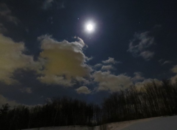 Patricia Lane Evans submitted this photo to EarthSky of the moon and Jupiter on March 2, 2015.