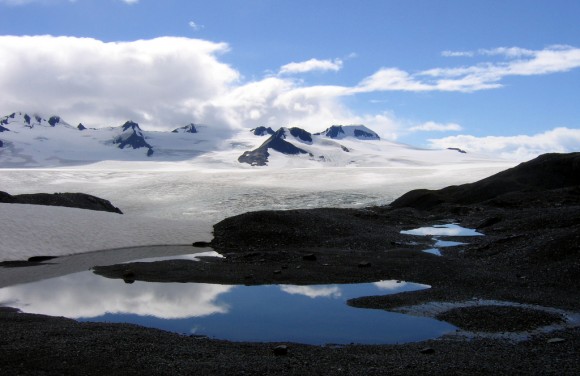 Harding Icefield, where ice worms live. Photo credit: Ianqui Doodle