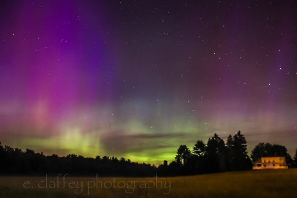 Eileen Claffey caught the June 22 auroras, too.  She wrote:  