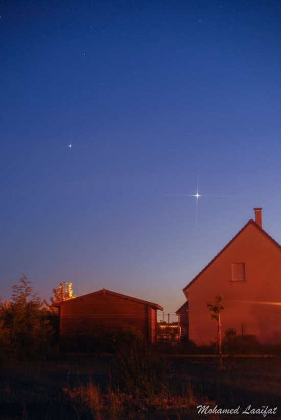 Venus and Jupiter on June 9, 2015 from Mohamed Laaifat Photographies in Normandy, France.