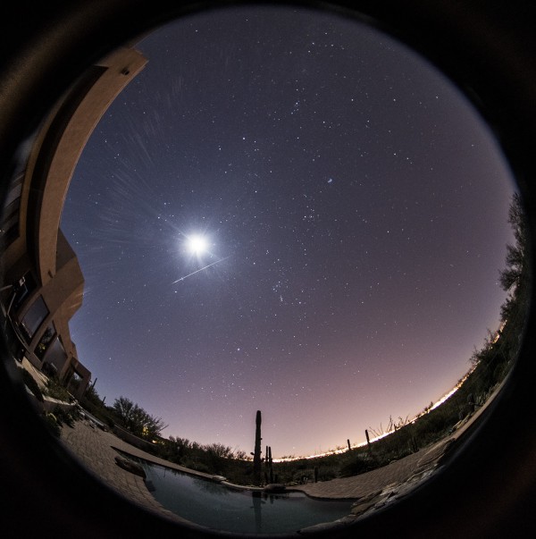 View larger. | Taurid fireball caught by Eliot Herman in Tucson at 3:38 a.m. on November 1, 2015.  Thank you, Elliot!