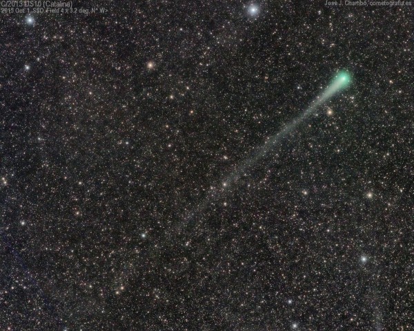 View larger. | Comet C/2013 US10 (Catalina) on October 1, 2015 by José J. Chambó (cometografia.es).