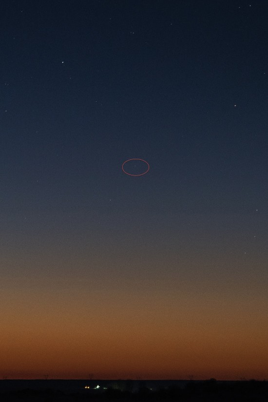 Tim Herring in Boise, Idaho, caught the comet on November 22.