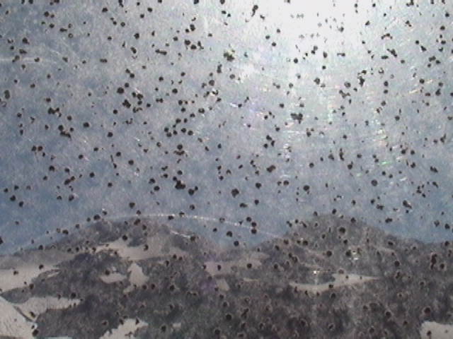 Ash from eruption covers a volcano webcam at Chillán Image credit: SERNAGEOMIN