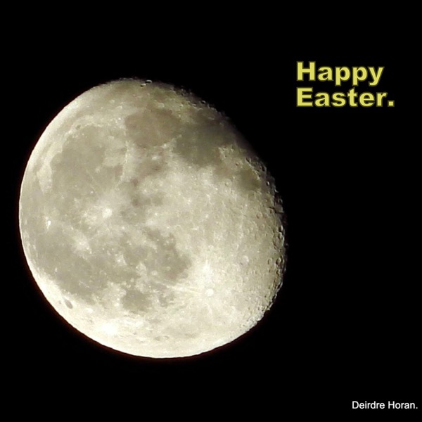 This is this morning's moon - March 27, 2016 - via Deirdre Horan in Dublin, Ireland.  Thanks, Deirdre!