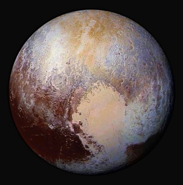 Pluto’s Sputnik Planum captured hearts here on Earth. Image credit: NASA/Johns Hopkins University Applied Physics Laboratory/Southwest Research Institute