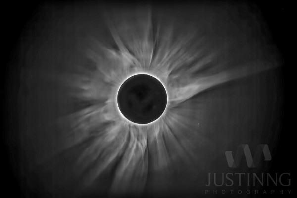 View larger. | March 9, 2016, total solar eclipse from Palu, Indonesia.  Photo by Justin Ng of Singapore.