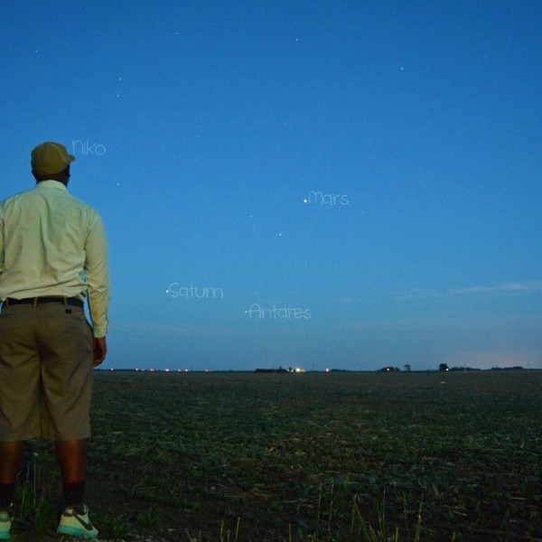 Niko Powe in Illinois called this image S.A.M.N. for Saturn, Antares, Mars, and Niko! :-)