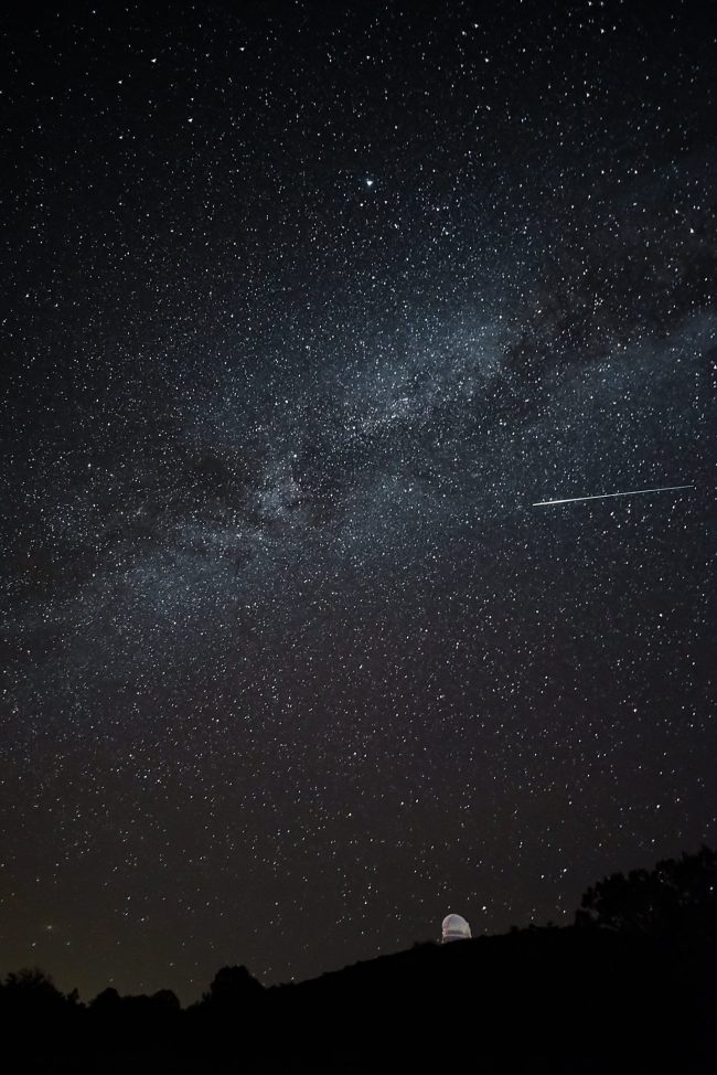 Wayne Wendel caught this meteor over the 107-inch dome of McDonald Observatory in West Texas. Thanks, Wayne!