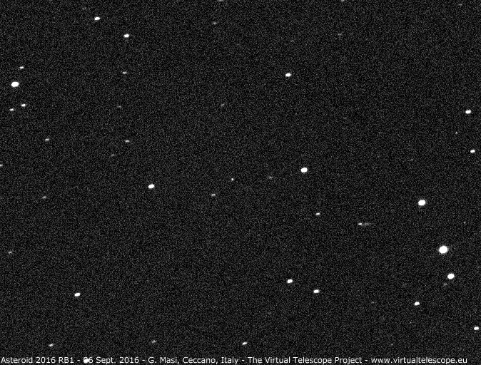 Gianluca Masi of the Virtual Telescope Project created this looped animation of asteroid 2016 RB1 from images obtained September 6, 2016.