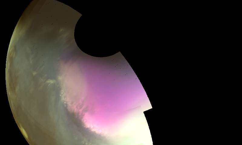This ultraviolet image near Mars’ South Pole was taken by MAVEN on July 10 2016 ...Credit: NASA/MAVEN/University of Colorado.