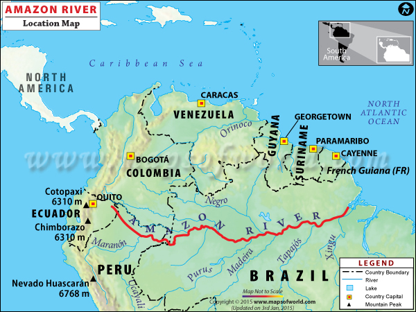 Location Map Amazon River Earthsky