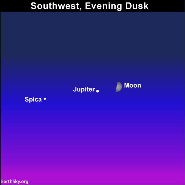 Chart June 30 moon Jupiter and Spica