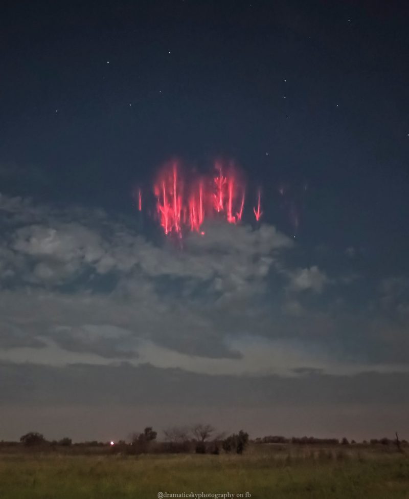 Red sprite over Oklahoma Earth EarthSky