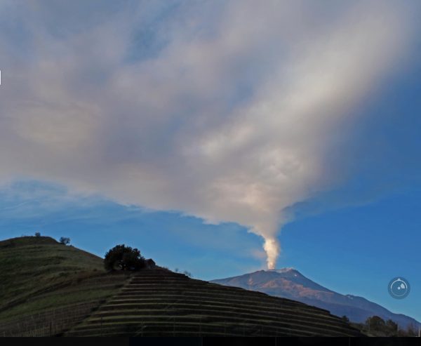 Mount Etna, Sicily, Italy. Erupting On Christmas Eve 2021