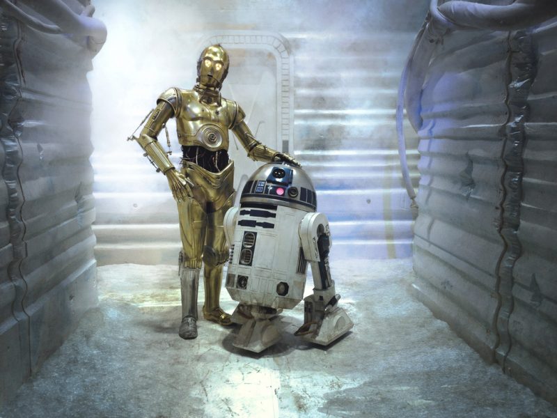 C-3PO and R2-D2.