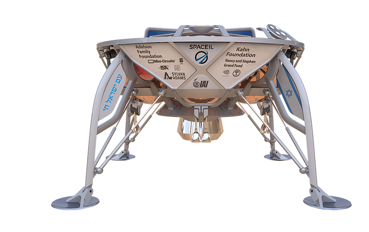 4-legged lander with names of foundations on it.