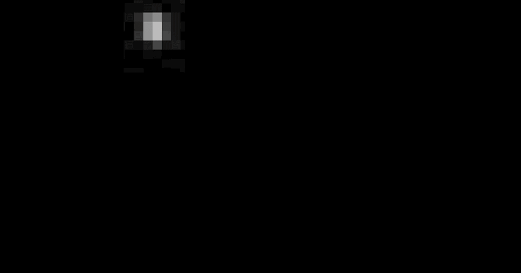 Sequential views of Pluto from fuzzy spot to clear view of surface.