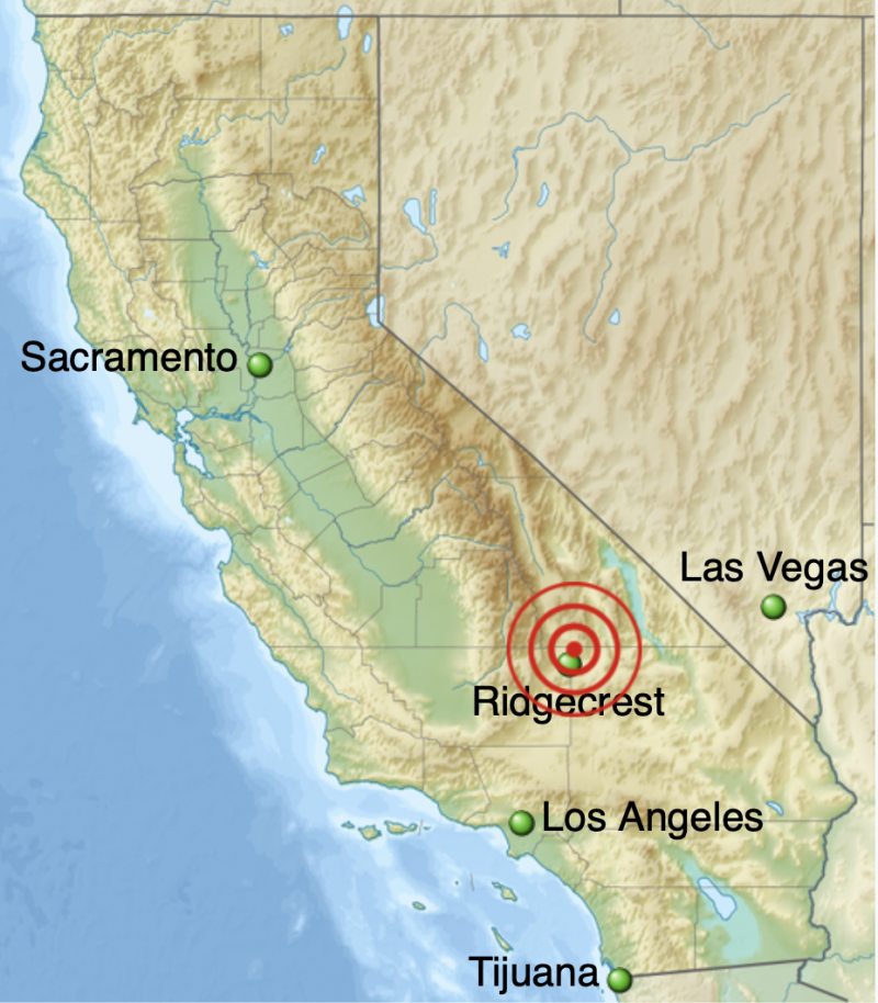 Earthquake Today In California Map - United States Map