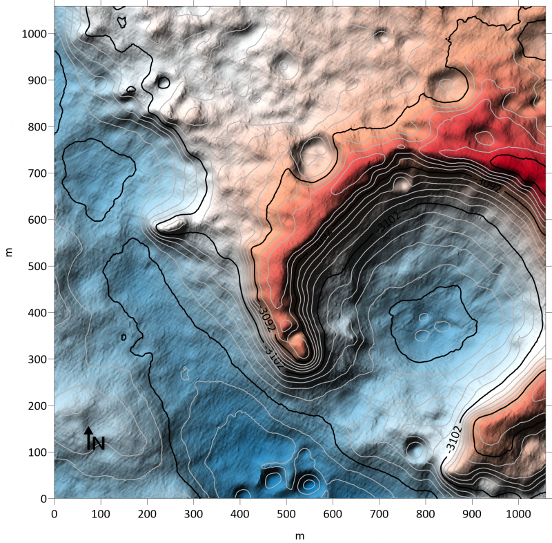 Colorful elevation map.