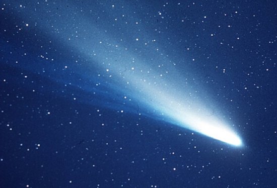 Appearance of Comet Halley in 1986, first predicted to return by Edmond Halley