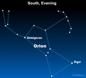 Orion The Hunter Is Easy To Spot Tonight Earthsky